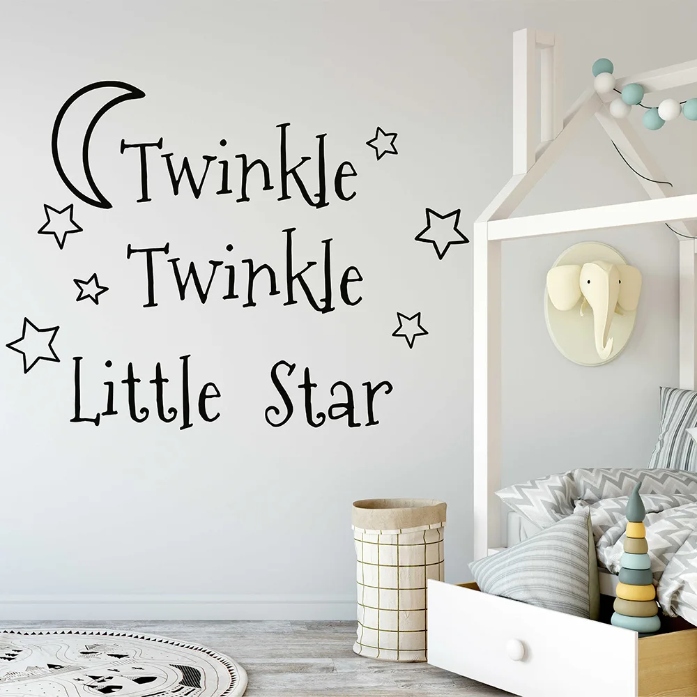 

Twinkle Twinkle Little Star Decals Stars Nursery Decor Baby Room Wall Stickers Star Kids Room Wall Decal 736Q