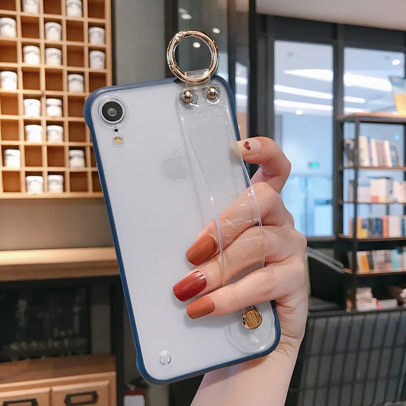 Милый матовый чехол подставка для iPhone 6 6s 7 8 plus XS Max XR с ручным держателем мягкий