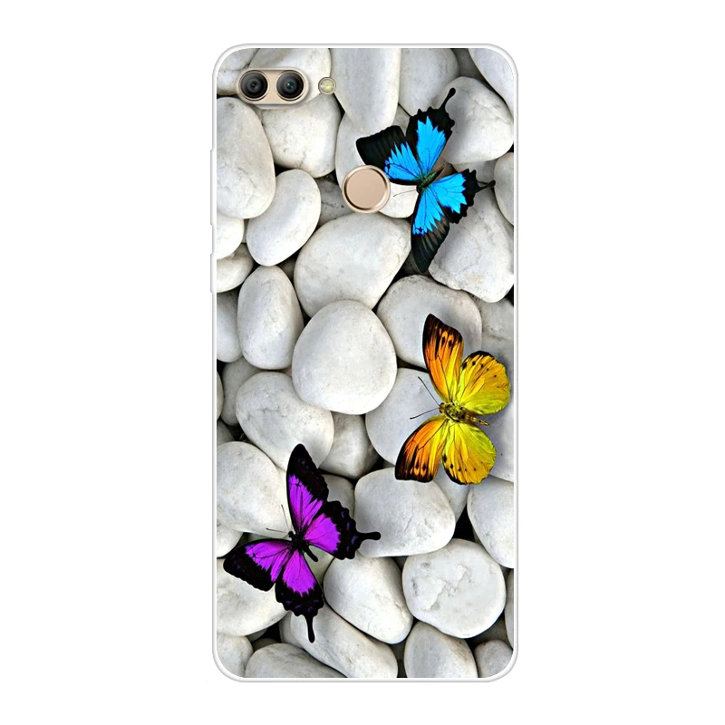 Case For Huawei Y9 2018 Enjoy 8 Plus 5.93 Soft Tpu Transparent Printing Drawing Silicone Phone Cases Cover |