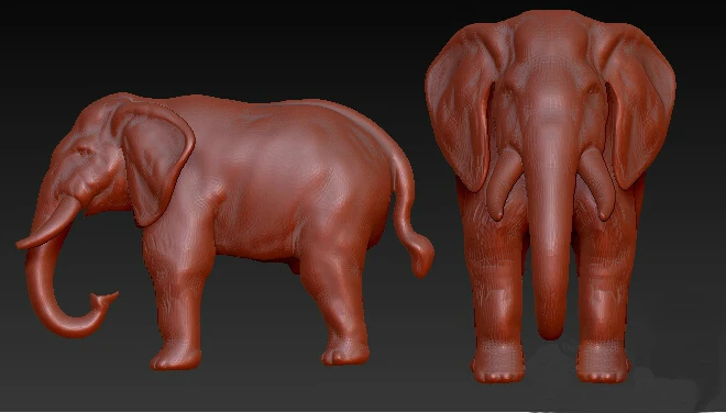 Модель 3D модель в масштабе серого для станка с чпу формате STL слон|for cnc|model model 3d3d for