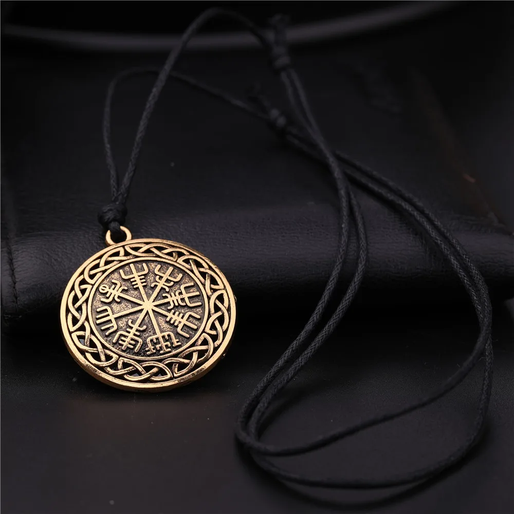 Teamer руны викингов ожерелье Vegvisir подвеска с компасом Odin символ норвежской