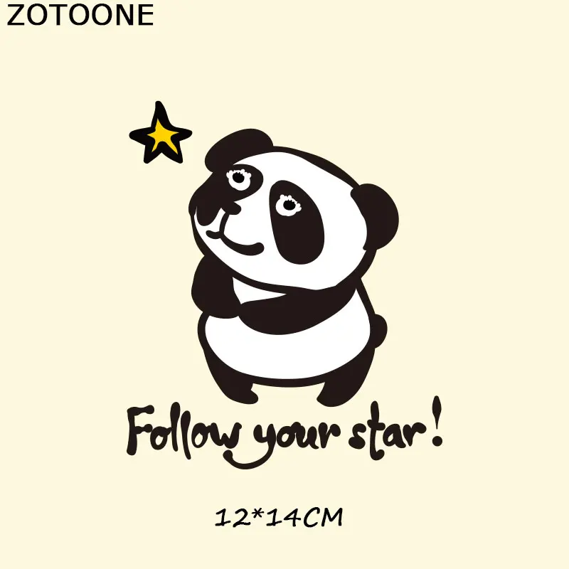 Нашивки ZOTOONE в виде панды нашивки для одежды с а-уровнем моющиеся аксессуары