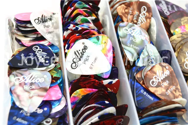 100 шт./партия жемчужный целлулоид акустическая электрогитара (6 толщины и