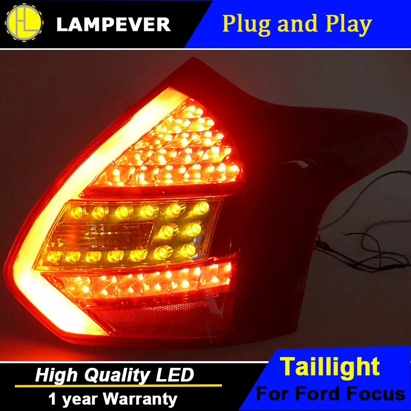 Фонарь Lampever для Ford Focus 2 задний фонарь s 2012 2014 светодиодный хэчбек ДХО + тормоз