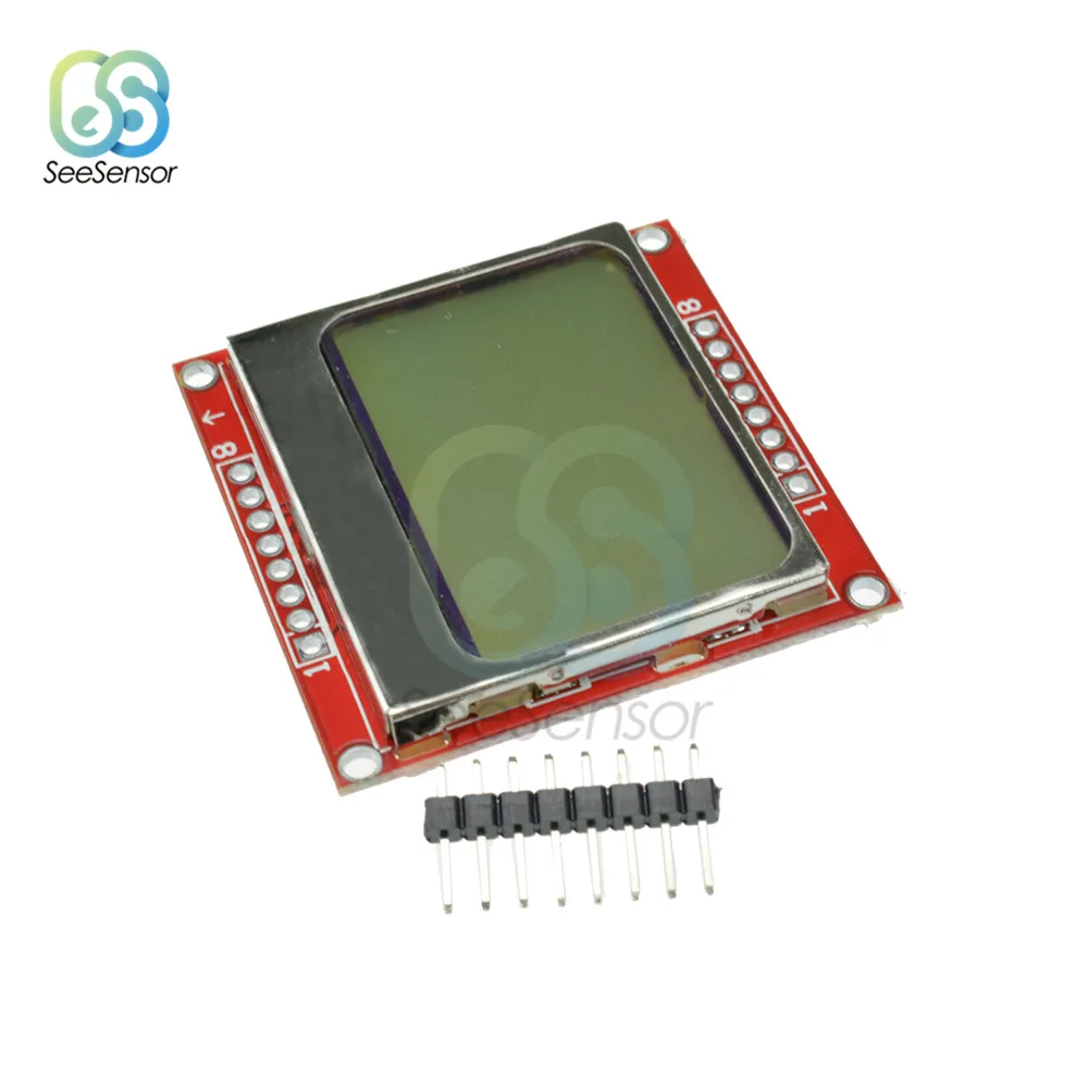 Плата для модуля ЖК дисплея с белой и синей подсветкой 84*48 84x84 Nokia 5110 Arduino Комплект