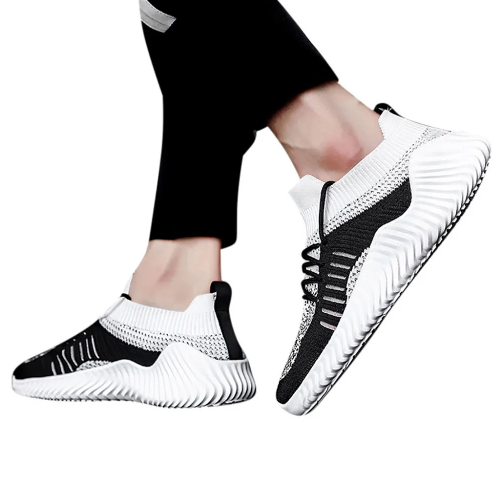 2019 Men's mesh breathable sports shoes wear running fashion wild lightweight casual comfortable sneakers homens 40J5 | Спорт и