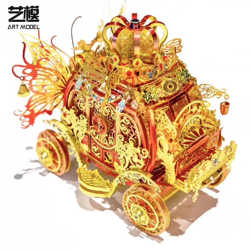 

MMZ MODEL MU 3D metal puzzle Royal Princess Carriage Metal Model Kits DIY Assemble 3D Metal Puzzle Laser Cut Jigsaw Toy
