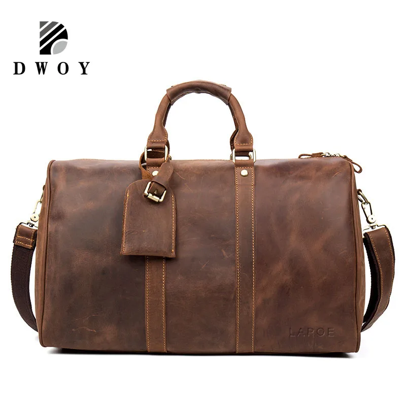 Винтажная багажная сумка, мужские дорожные сумки, bolsa de viagem grande de couro masculina crazy horse, натуральная кожа, мужская сумка для путешествий