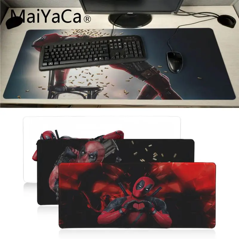 Maiyaca Custom Skin deadpool man Unique Desktop Pad Game Mousepad Laptop PC Computer gaming Mat Large mouse pad gamer pad mouse custom original night and cat nature series mouse pad