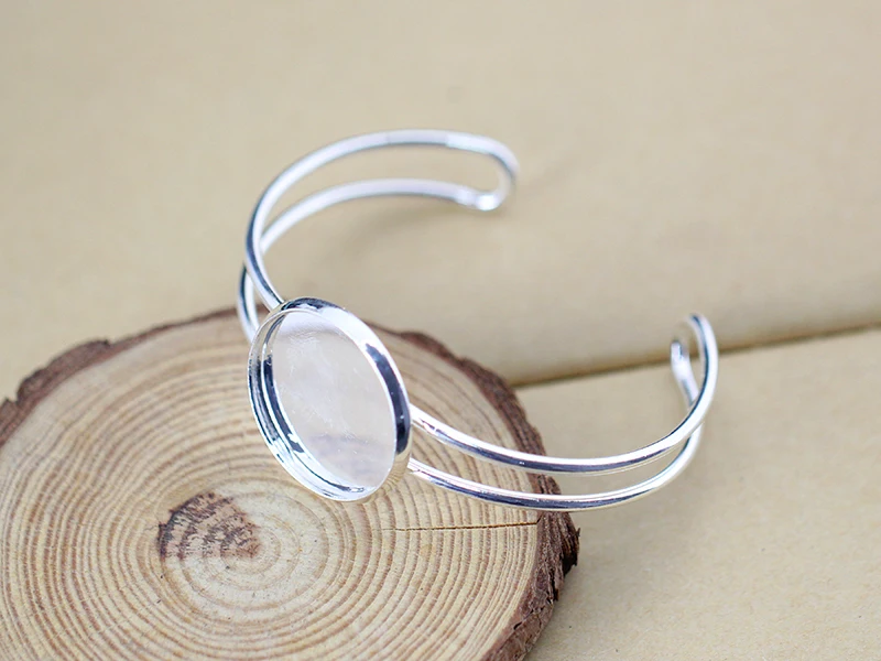 

5 шт./лот, высокое качество, новинка 2018, 25 мм, расширяющийся браслет на запястье, Браслет-манжета, круглые заготовки, Безель, подносы, подходят ...