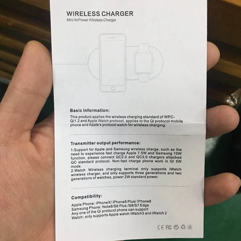 URVOI Мини AirPower для зарядки браслетов Apple Watch серии 2 3 4 и зарядки для iPhone Xs 8 Plus, подставка для поддержки зарядки 7,5 Вт Gen.2