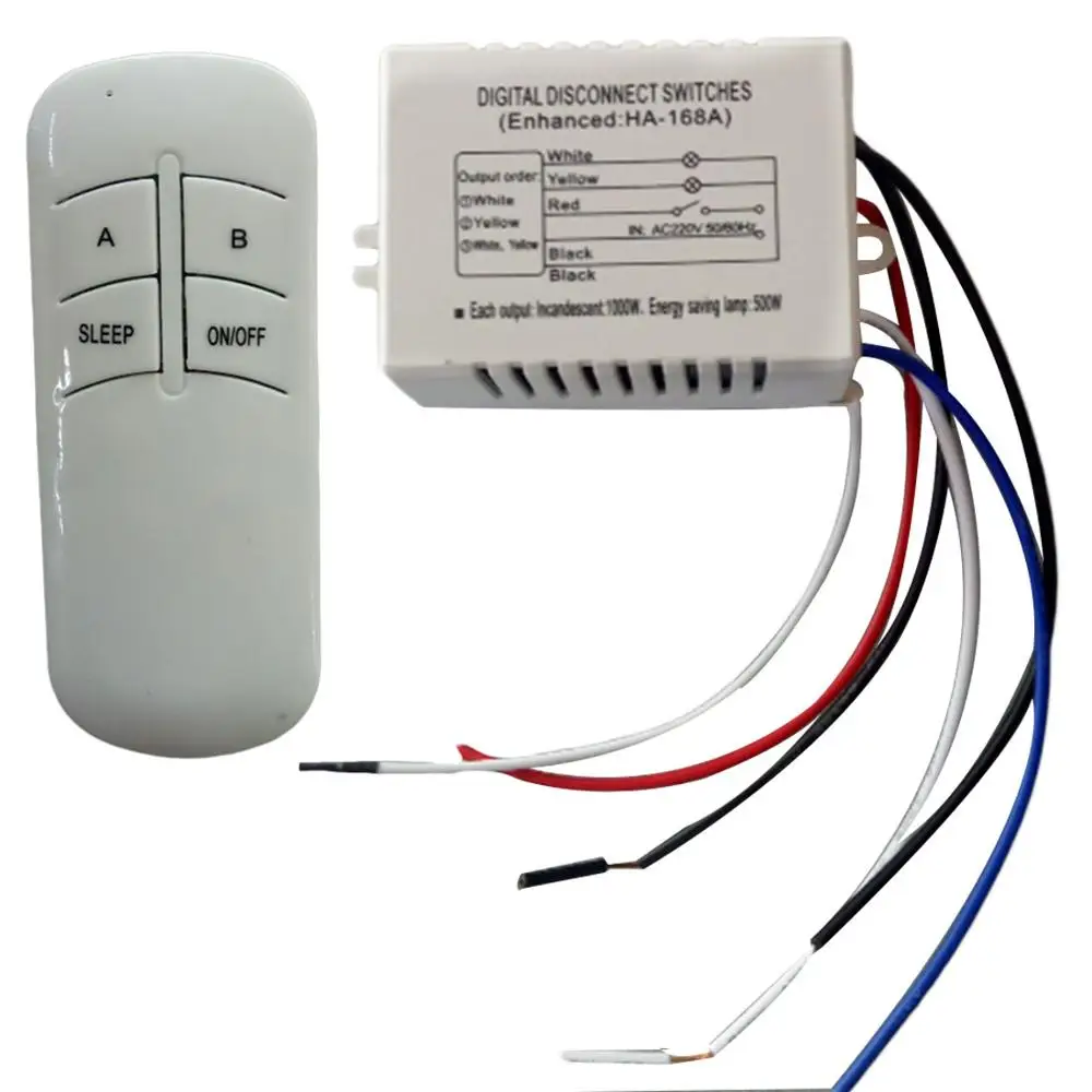2/3 Port ON/OFF 220V Lamp Light Digital Wireless Wall Remote Control Switch Receiver Transmitter | Обустройство дома