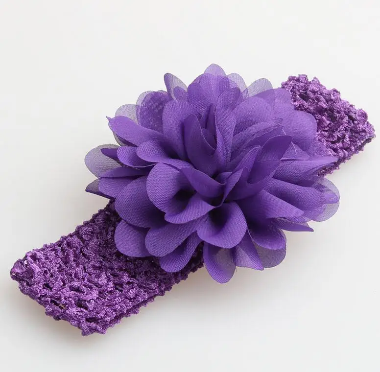 

30Pcs/Lot,4"Chiffon Flower Nylon Baby Headband,Floral Hairbands For Girls,Stretchy Nylon Hairtie Children Hair Accessories