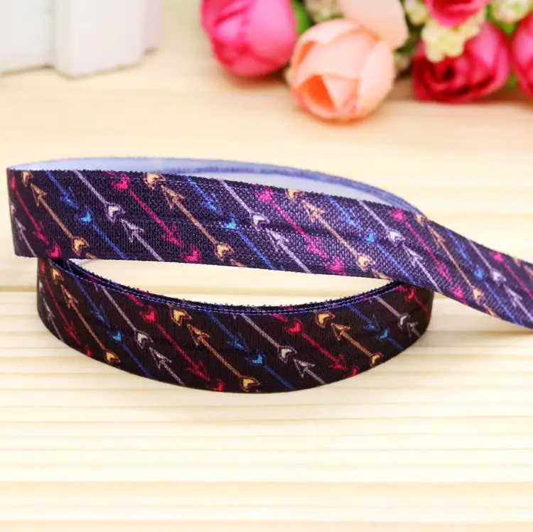 

5/8'' Free shipping Fold Elastic FOE tribal arrow printed headband headwear hairband diy decoration wholesale OEM H4662