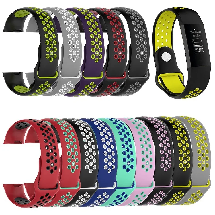 Силиконовый ремешок для наручных часов, ремешок для Fitbit Charge 3 Charge3, умный браслет на запястье, 14 цветов, S/L, для мужчин и женщин, спортивный ремешок для часов