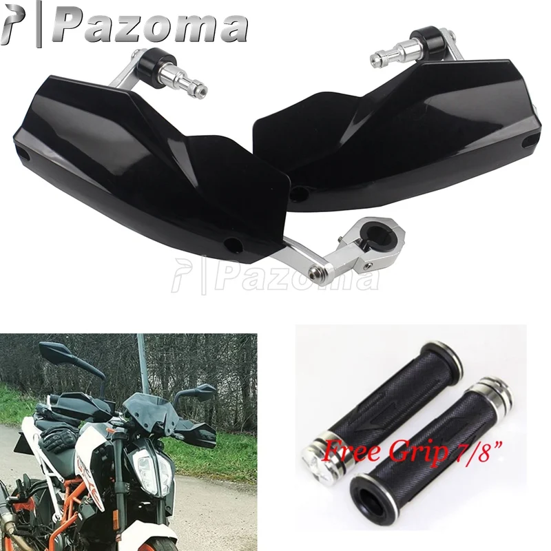Black Supermoto мотоцикл 1-1/" 7/8" рукавицы для KTM SX EXC 300 Husqvarna TE300 TE250 FE350 701 MX Enduro 22/28 мм кисть руки охранников - Цвет: Black