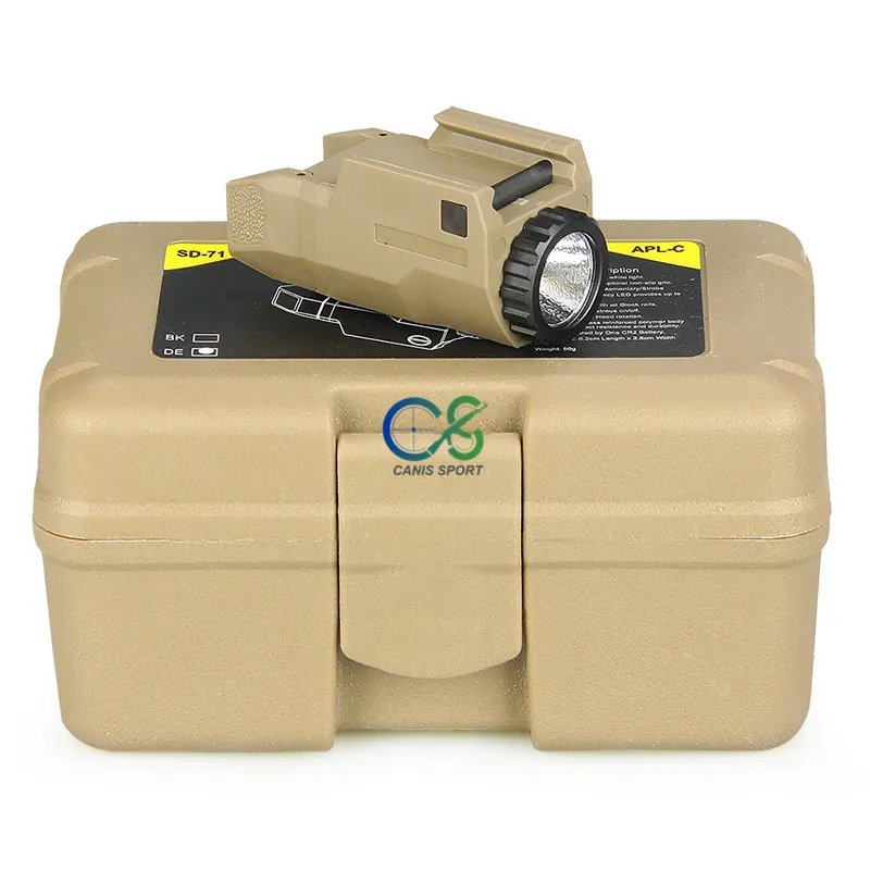 Коричневый TRIJICON APL-C Тактический светильник пистолет светильник постоянной/Мгновенный/Строб 200 люмен светодиодный белый светильник для Glock 17/19/21/22 gs15-0126 - Цвет: Коричневый