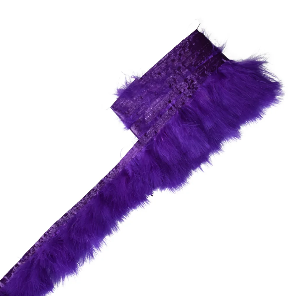 2 yards/lot Colorful Turkey Villus Plumas Feather Ribbon Belt Trimming Fringe DIY Garment Feather Clothes Accessories IF34