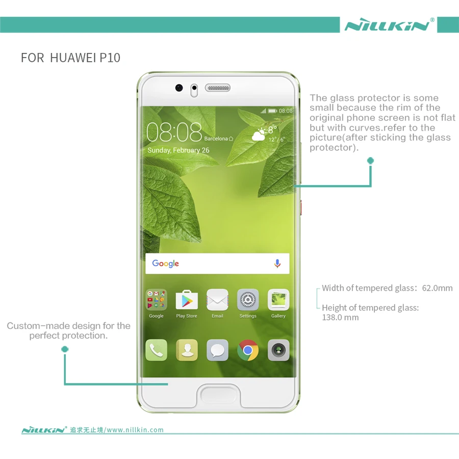 Стекло пленка для huawei P10 плюс Lite фильм экран protector Nillkin anti-взрыв закаленная