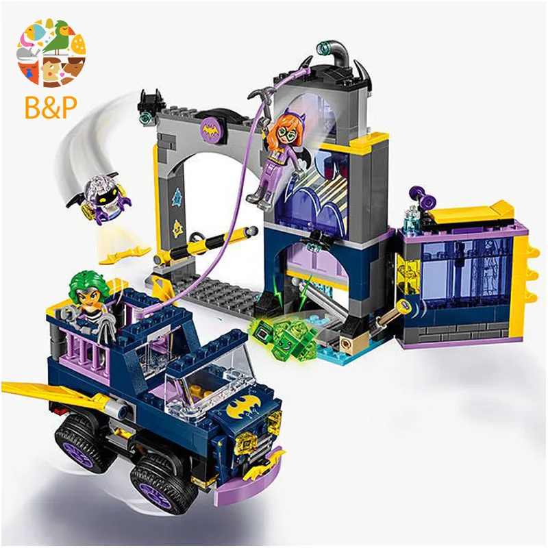 41237 354 шт. DC Super Hero для девочек Batgirl Secret Bunker Wonder Woman строительные блоки кирпичные