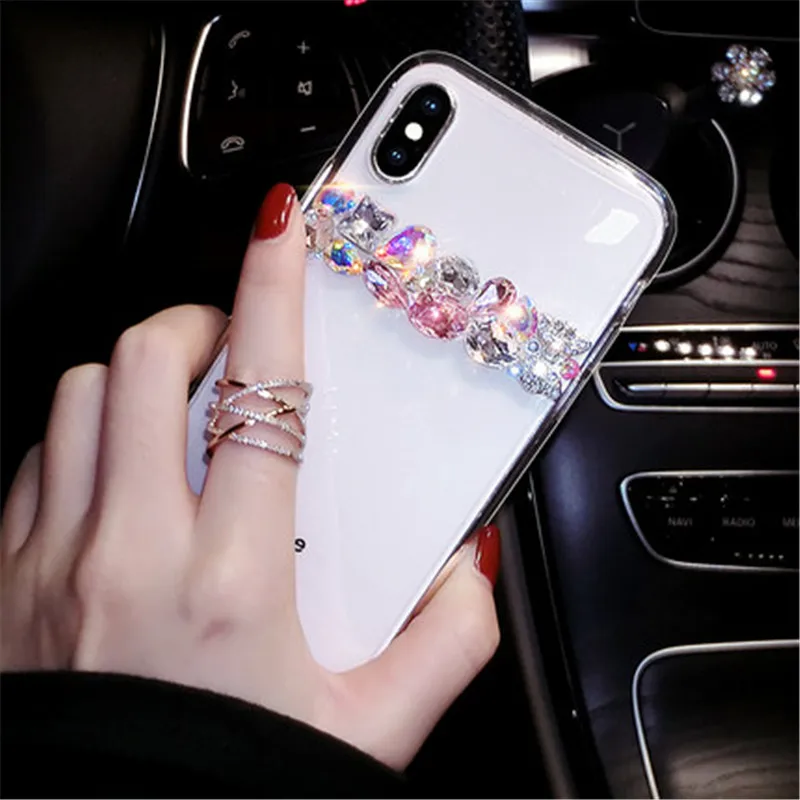 Чистый Кристалл камни Алмазный чехол для iPhone 11 Pro Max 6 6s 7 8 plus X XS XR Samsung S10 S9 S8 Plus S7 edge