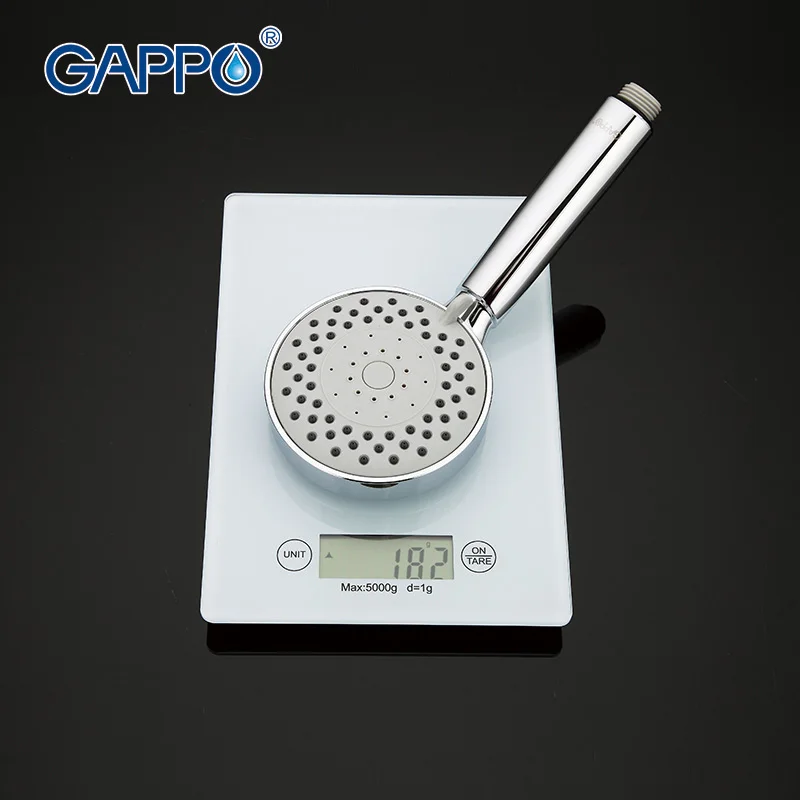 

GAPPO 1Set High quality Wall Mounted Hand Shower set Round Stainless steel Slide Bar with 5Mode shower in hose soap dish G8002