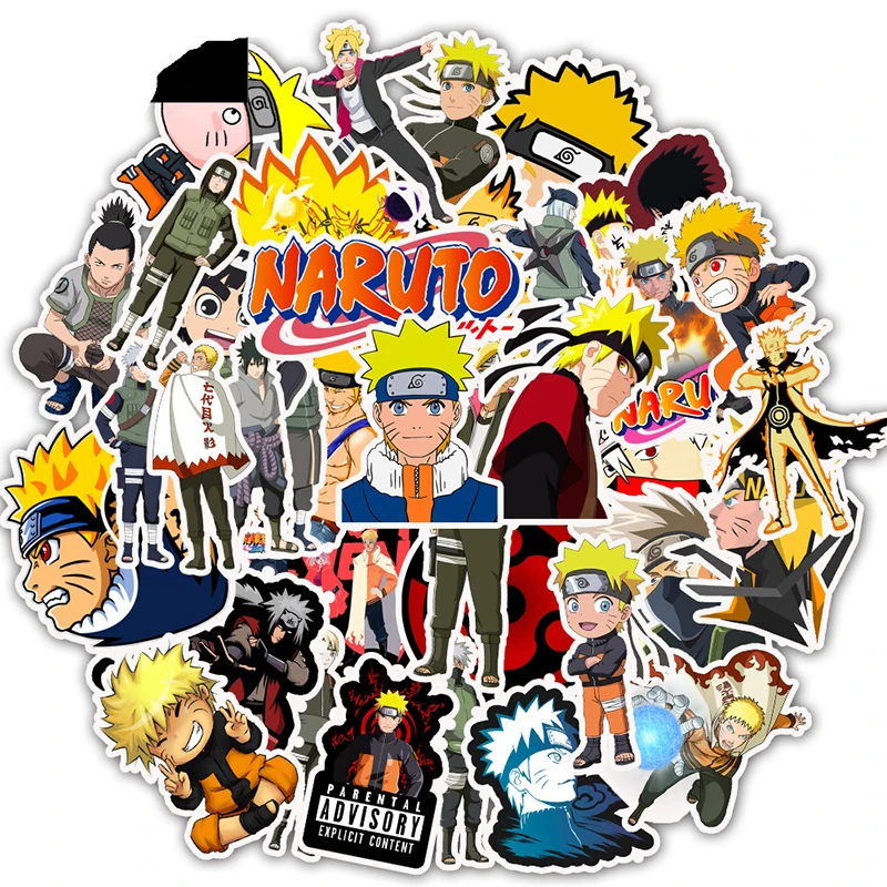50 шт. стикеры Naruto Sasukai Boruto наклейка s для сноуборда багажа автомобиля холодильника