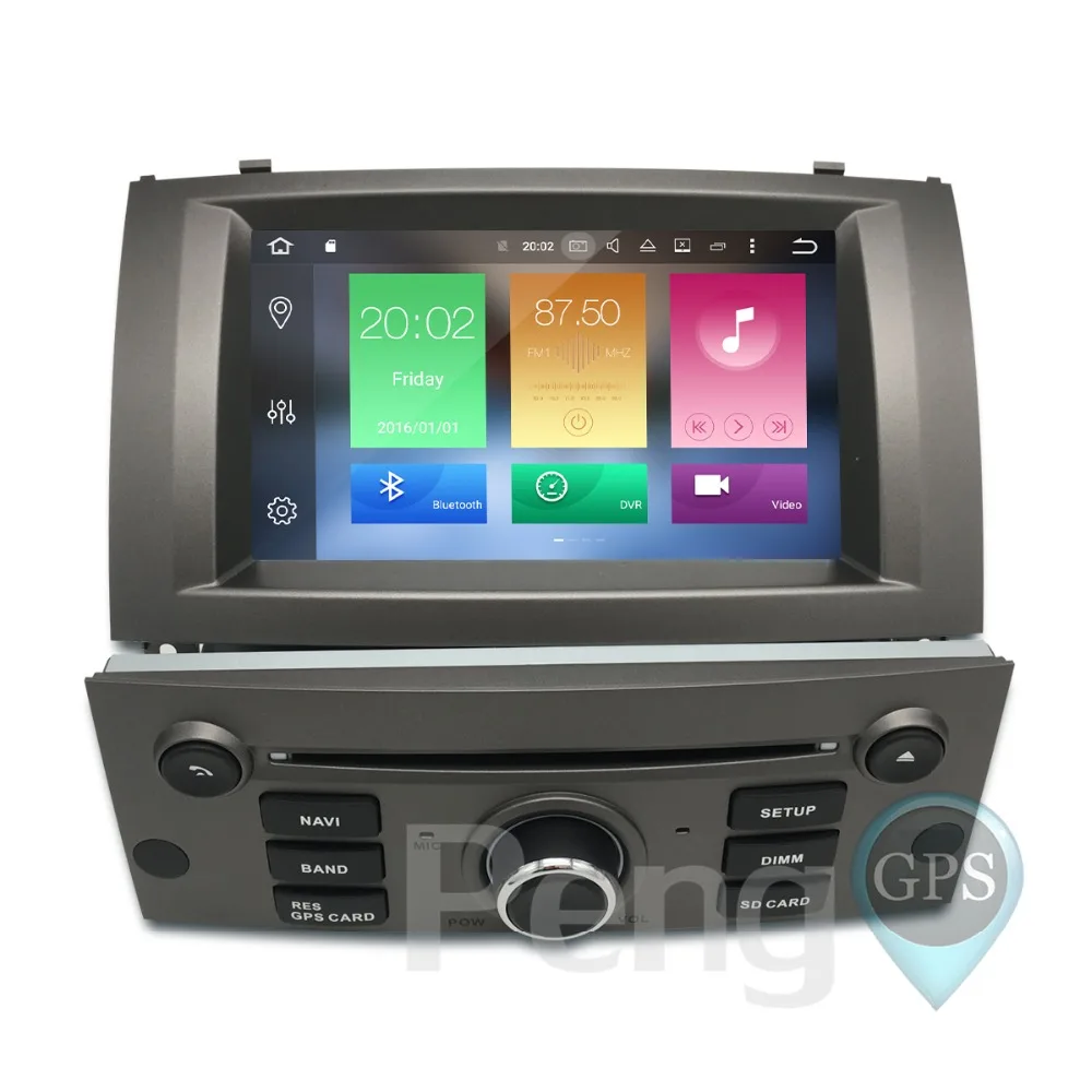 7 дюймов Android 9,0 Системы Octa Core gps навигации CD DVD проигрыватель для peugeot 407 2004-2010 два Din Автомобильный Радио мультимедиа головное устройство