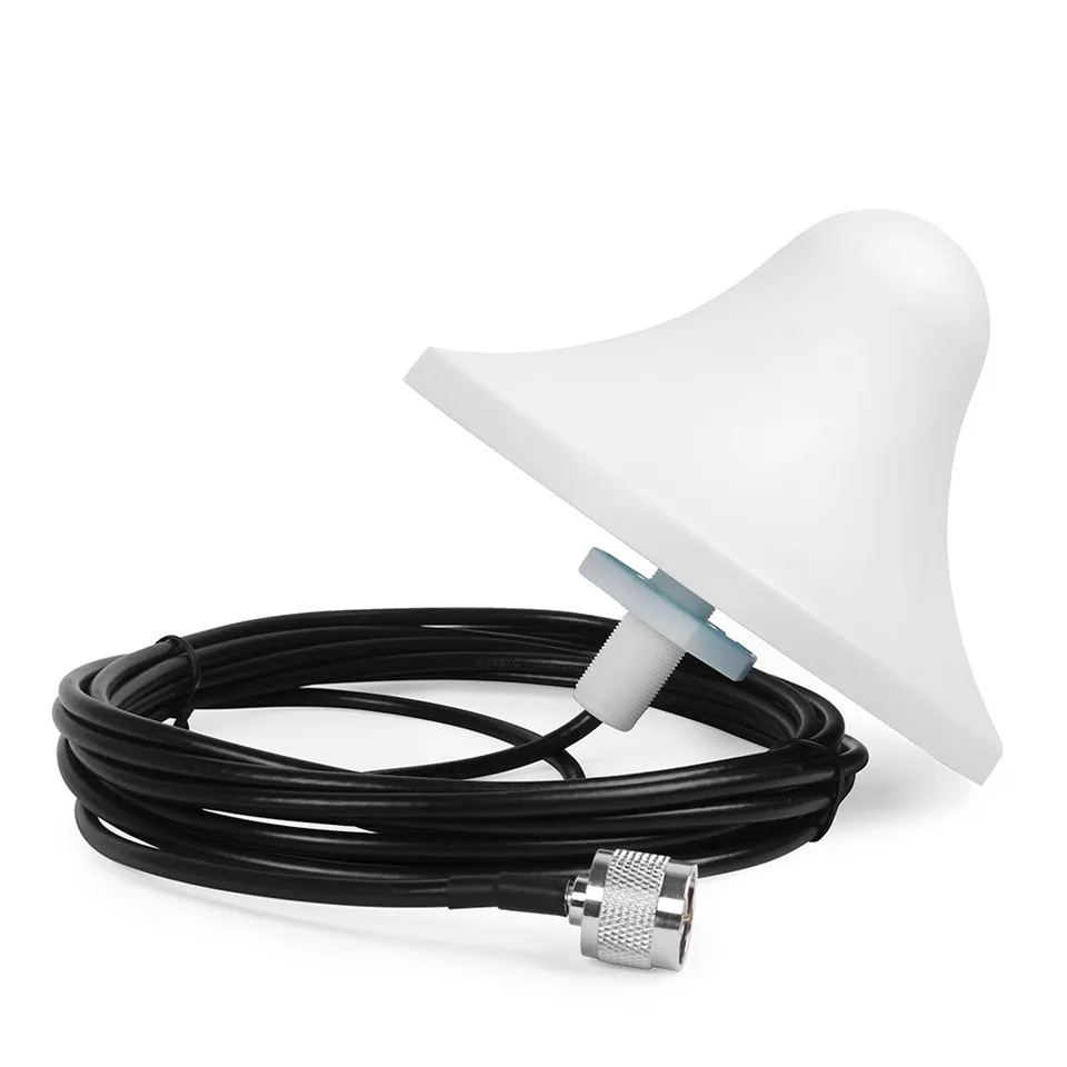 Indoor Ceiling Antenna 850~2500MHz 5dBi N Male Connector Omni-Directional Internal Antenna For Cellular Signal Booster+5m Cable