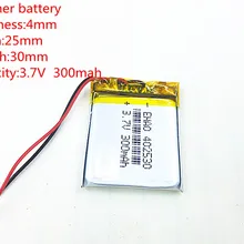 402530 3 7 В 300 мАч полимерный литий ионный аккумулятор для bluetooth
