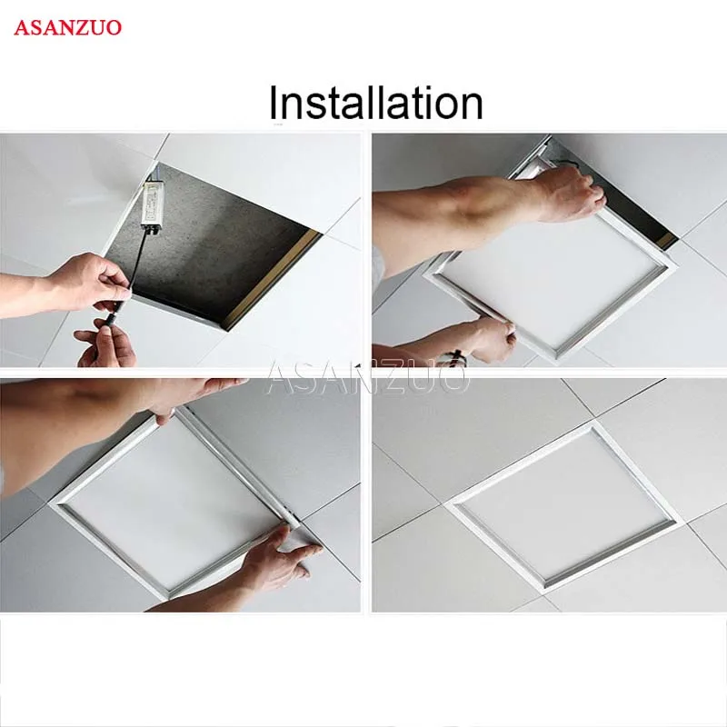 6 шт. 300x300 300x600 595x595 300x1200 600x1200 600x600 Ультра тонкая плоская led панель с светильник 300*300 300*450 300*600 офисные вниз светильник