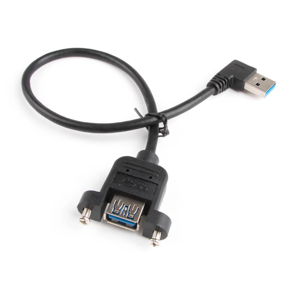 Кабель USB 3 0 USB3.0 A штекер к гнезду крепление на панель с винтами мужчине правый