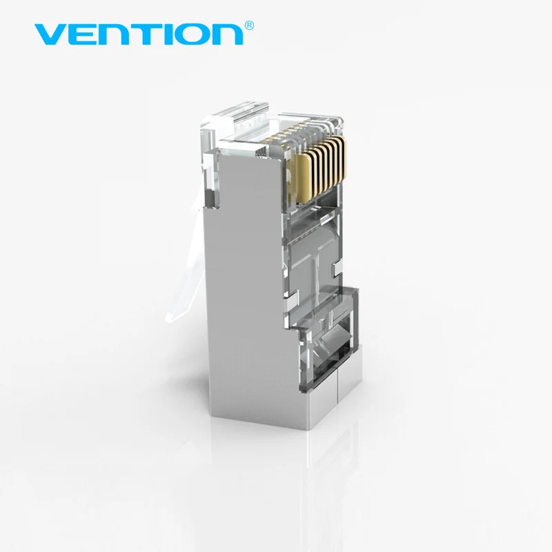 Vention 100 шт./компл. RJ45 коннектор адаптер для кошек 6 FTP металлический защищенный