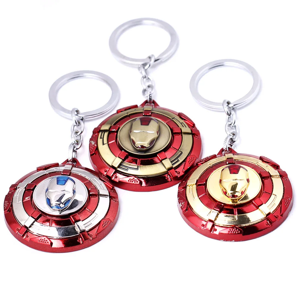 13 стилей классический Железный человек округлый 3D брелок может поворачиваться