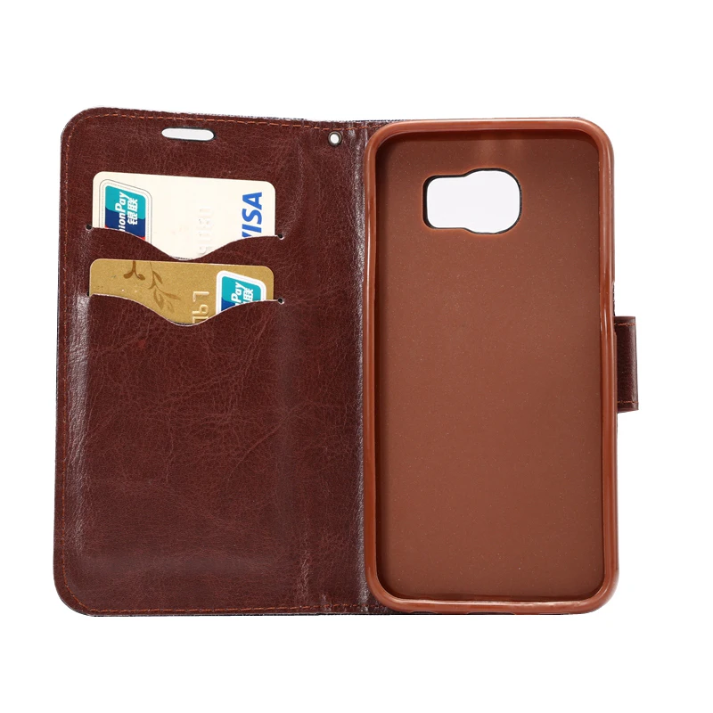 Original wallet leather cowboy wove Retro Case For Samsung Galaxy S6 g9200 Project Zero G9200 With Credit Card Holder | Мобильные