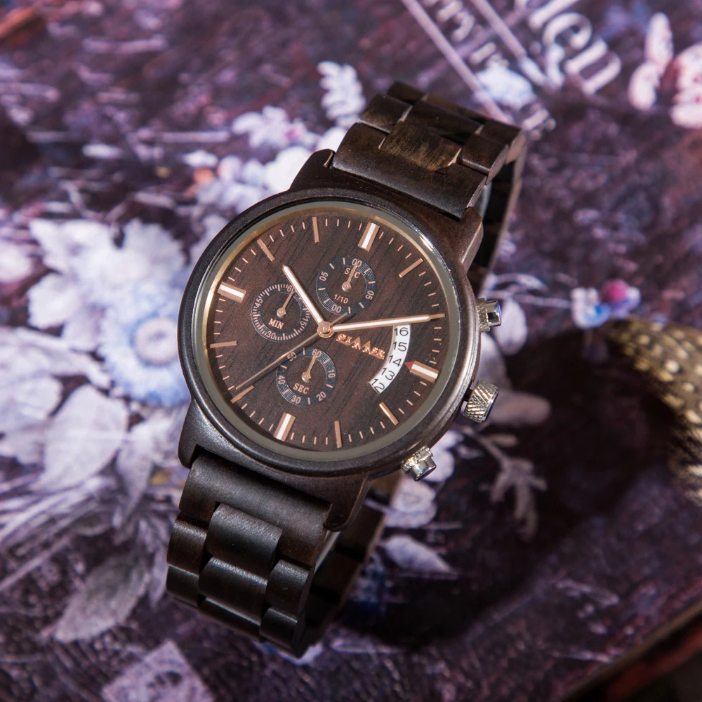 Деревянные часы GIMSR для мужчин мужские ручной работы из бамбука армейские