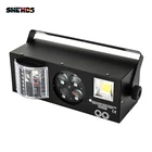 Светодиодный лазерный стробоскоп 4 в 1 DMX512, сценический эффект, освещение для дискотек, дней рождения, свадеб, рождественских украшений, клубов и баров