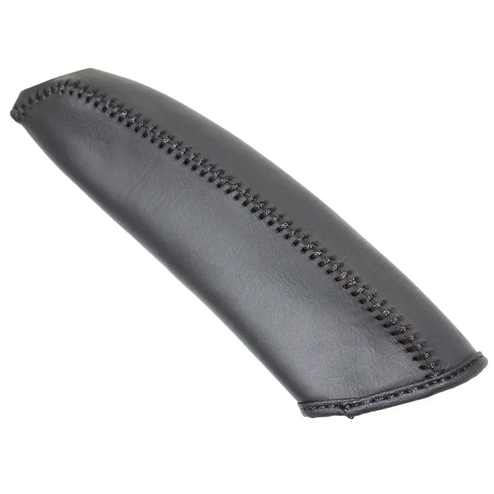 HandbrakeCover Black PONSNY Рулевое управление автомобиля/Шестерня/ручной тормоз натуральная кожа чехлы Чехол для Chery Tiggo 5 сшитый вручную чехол из коровьей кожи - Название цвета: HandbrakeCover Black