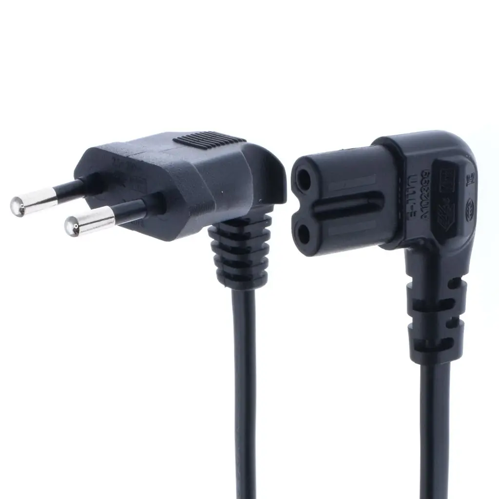 2 контактный угловой штекер ЕС для кабеля питания IEC 60320 C7 samsung Philips Sony LED TV 300