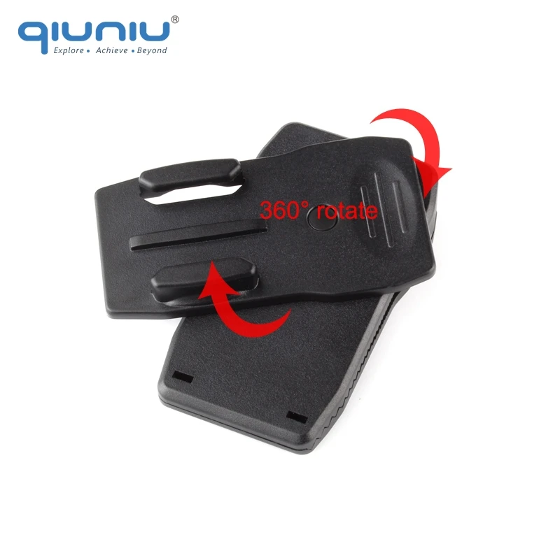 QIUNIU вращающийся на 360 градусов зажим для рюкзака шляпы GoPro Hero 3 + 4 5 6 SJ4000/5000 Xiaomi Yi