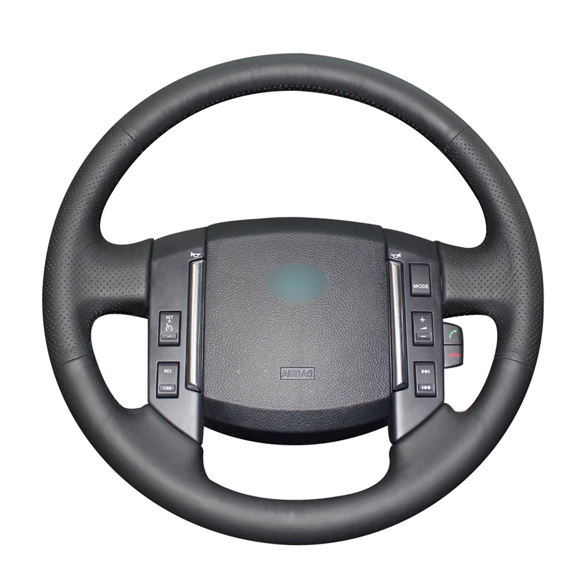 

Hand-stitched DIY Black PU Artificial Leather Car Steering Wheel Cover for Land Rover Freelander 2 2007-2012