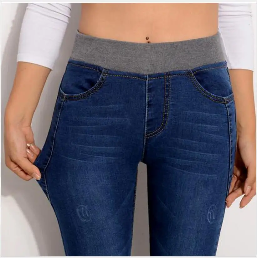 Джинсы женские зимние теплые с высокой талией|high waist elastic jeans|jeans highjeans for women |