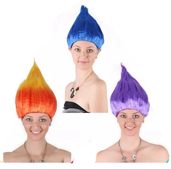 Парик троллей для детей 50 шт./лот 36 см розовый костюм косплей товары вечеринок