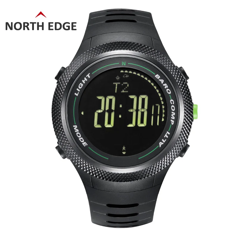 Мужская Спорт Цифровые часы Бег Плавание Высотомер Барометр Компас Термометр
