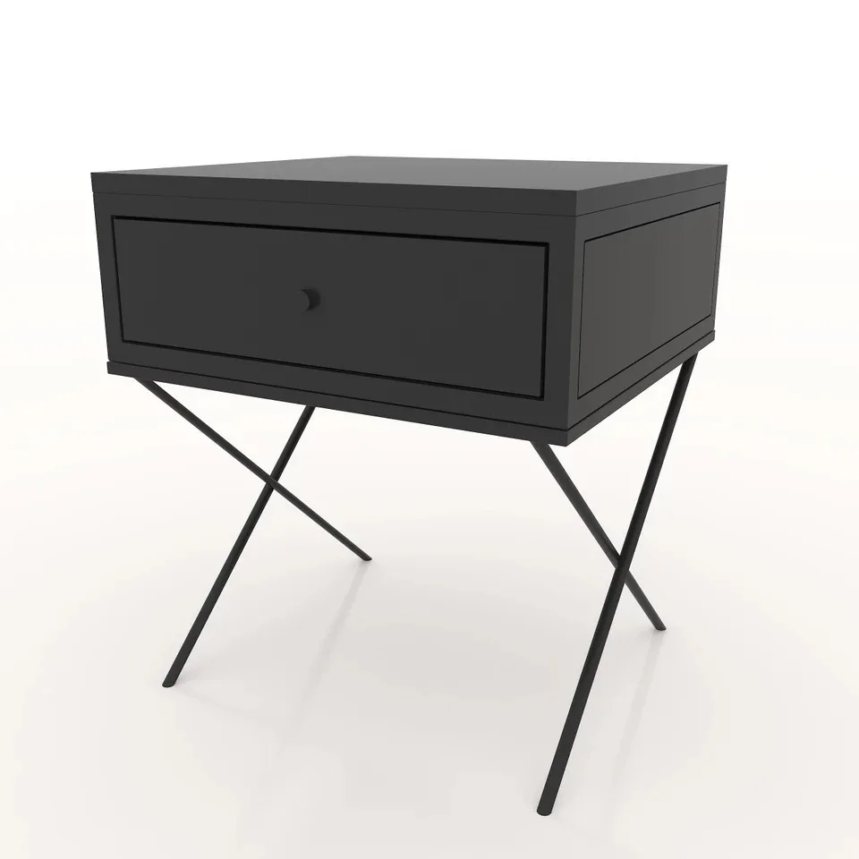 

45x45x50cm Wrought iron bedside table Nordic Vintage Cabinet Bedroom Furniture Bedside Tablesimple modern bedroom storage