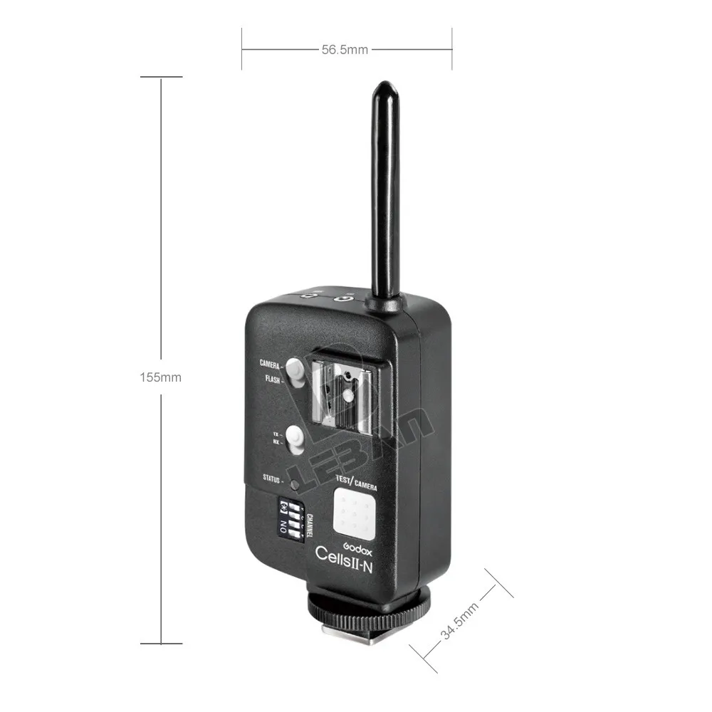 Godox wireless Cells-II Flash Trigger 1/8000 скорость дистанционного беспроводного стробоскопа студийная вспышка Speedlite Trigger для Nikon