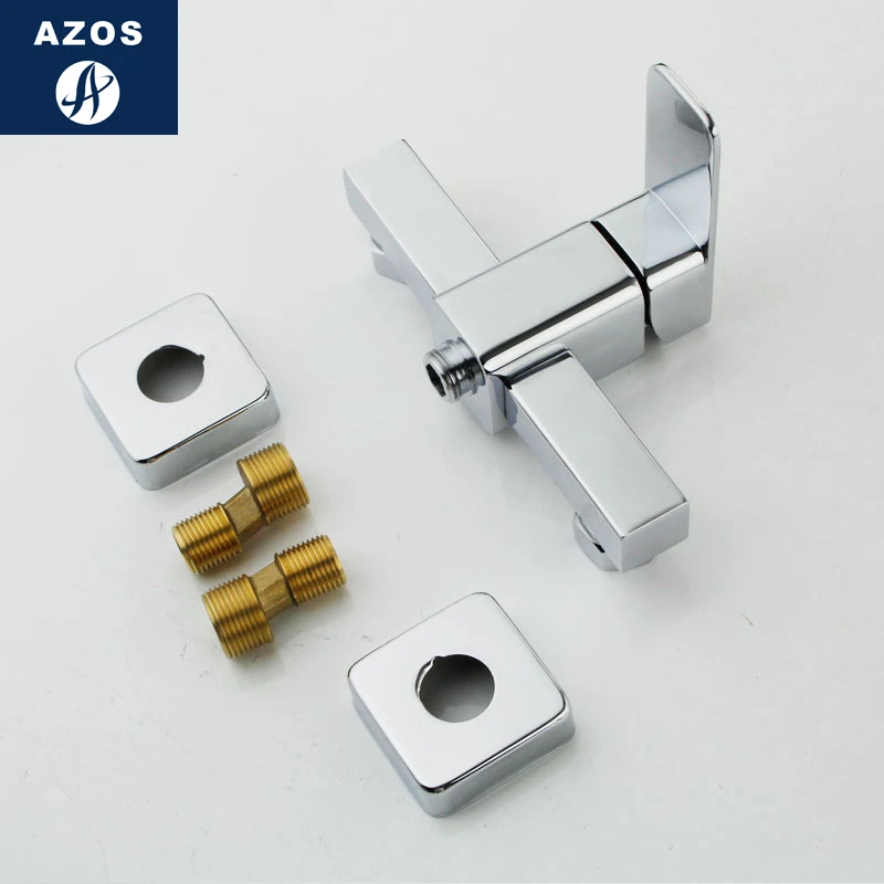 Azos биде кран под давлением душ сопло латунь хром переключатель холодной и