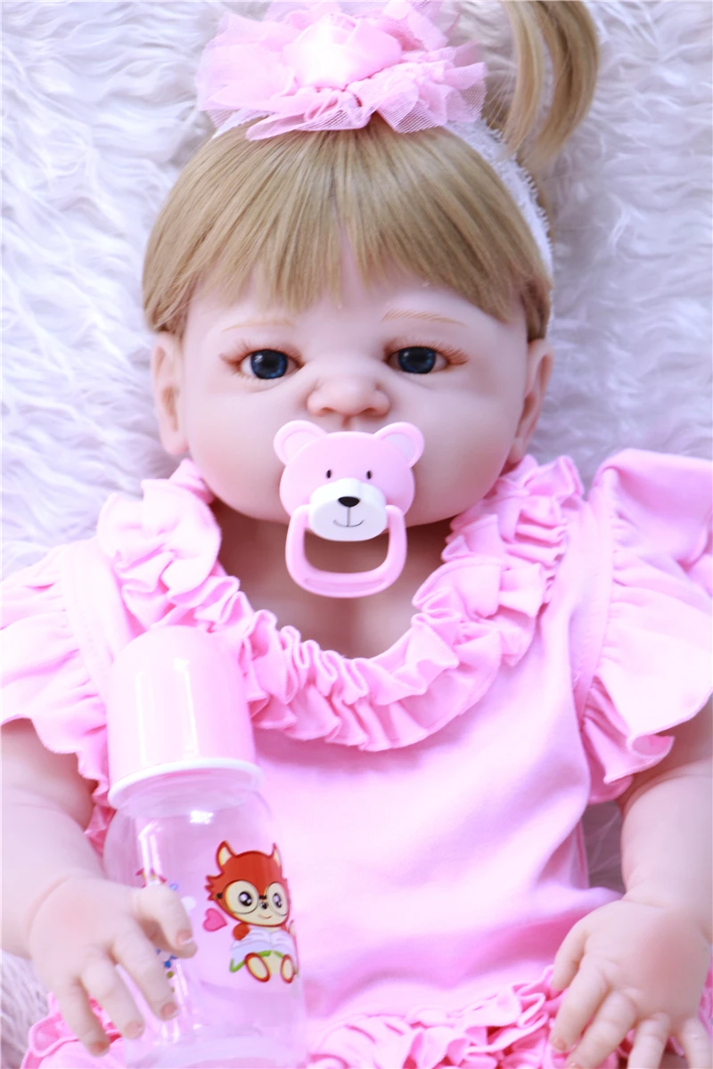 NPK baby doll reborn 23 ''полностью силиконовые куклы игрушки для девочек Подарочная