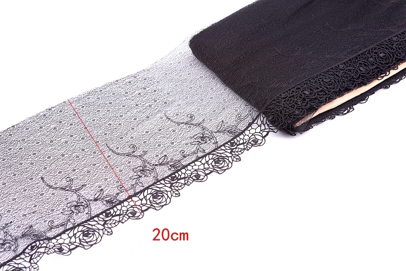 2Yards Black Exquisite Embroidered Flower Lace Trim High Quality Fabric DIY Craft&ampSewing Dress Clothing Accessories ~ | Дом и сад