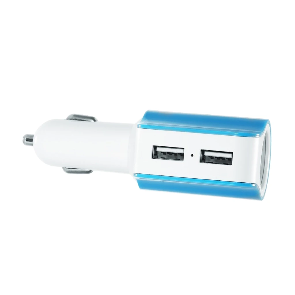 Автомобильное зарядное устройство DC 12/24 в автомобильное с двумя usb-портами 1/2 1 А